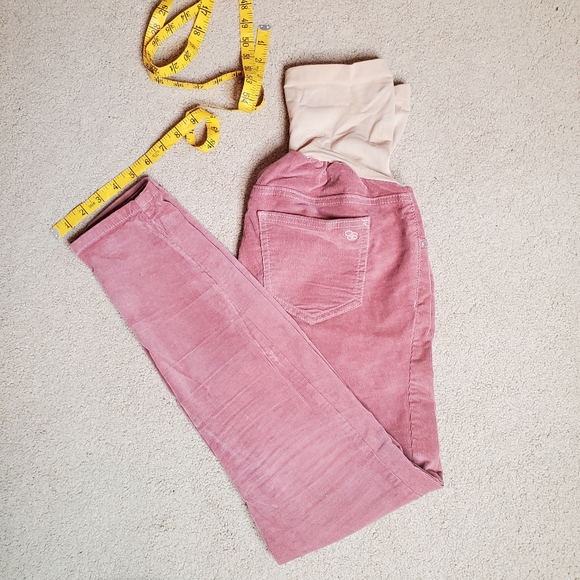 JESSICA SIMPSON maternity pink corduroy pants SIZE S - Picture 5 of 6